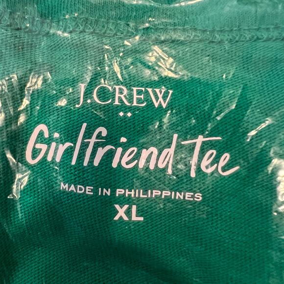 NWT J. Crew Dublin Kelly Green Short Sleeve V-Neck Girlfriend Tee - - Picture 5 of 7
